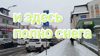 Хэб сегодня машину не запарковать тротуары под снегом#olinacz #czechrepublic #road