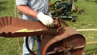 Antique Corn Sheller with Hit and Miss Engine