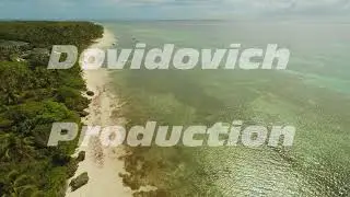 Aerial view of Bohol coast Island. Aerial. Philippines.