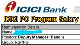 ICICI Bank PO Salary | ICICI Bank Deputy Manager Band 1 Salary Slip | ICICI Bank Jobs & Salary