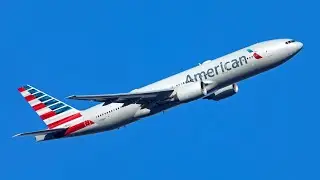 American Airlines flight AA280 landing in Dallas Fort Worth international airport (DFW) 777-200