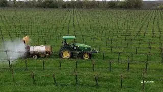 Autonomous Tractor Spraying in Vineyard | Real-World Farming with Bluewhite Technology