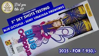 BLUE OCTOPUS | Sony Vinayaga Fireworks | Pattasu | sivakasi crackers video | sky shot testing | 2025