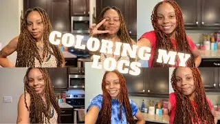 HAIR DYE ON LOCS USING CLAIROL TEXTURES & TONES 🍊❤️ //LESLEY SUNFLOWER