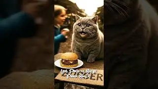 THE BURGER's CAT #shorts #cat #pawsn #catvideos #sadcat