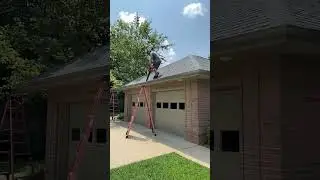 The EASIEST way to clean your gutters #fast #diy #homeimprovement #shorts