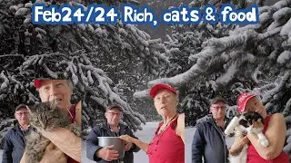 Feb24/24  DITL VLOG WIA Rich Food prep & #dessert  Two cats #exercise #wfpbvegan #starchsolution