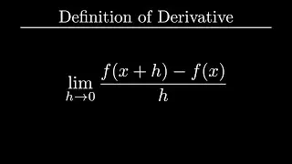Calculus #3 Definition of Derivative | Manim |