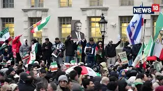 В Лондоне у посольства Ирана вспыхнули протесты после того, как Фарадж поддержал иранских демонст...