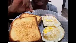 ASMR EGGS & TOAST BREAKFAST MUKBANG ( EATING SOUNDS) EATING SHOW