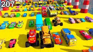 GTA V Mods Stunt Car Racing Challenge By SPIDER-MAN With Amazing DISNEY CARS AND MCQUEEN ep 207