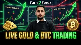 GOLD & BITCOIN LIVE TRADING Crypto  Forex 12 JAN.#trading #liveforextrading ICT+SMC 2026