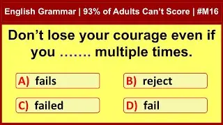 Advance English Grammar Quiz | 93% of Adults Can&rsquo;t Score Full Marks | Siriz #M16