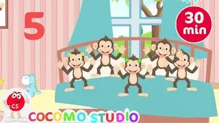 Five Little Monkeys Jumping On The Bed | Children Nursery Rhyme | Cocomo Studio