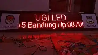 Runnung text single color merah 55*295 plus logo