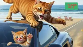 Thief Kidnapped the Kitten from the Beach 😱 | Mama Cat Heroically Saves Her Kitten ❤️| cat video