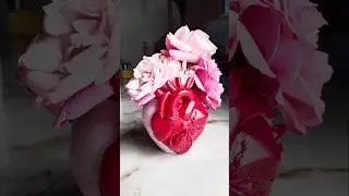 DIY heart ❤️ /making heart vase #diy #shorts #art #homedecor #aesthetic #heart #easy #clay