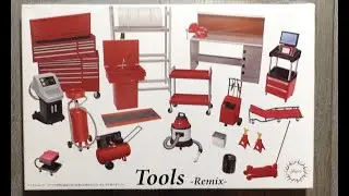 Building, painting and weathering the Fujimi Garage Tools Remix Kit