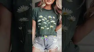 Chamomile Tee 🌼 |Floral Aesthetic T-Shirt |Gift for Her | Nature Style | Teezyme #usastyle #shorts