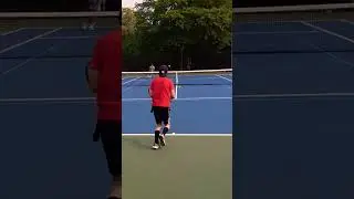 NTRP 3.5 Tennis🎾Volleying a swing volley! #tennis #volleytennis #bestofcasualtennisnoob