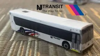 NJ Transit New Flyer XD 40 paper bus building process (1:200 scale)