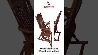 Premium Walnut Wooden Rocking Chair &ndash; Elegant & Durable Comfort