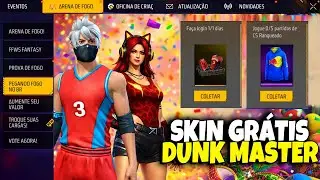 CORREE!! DUNK MASTER NA LOJA? CODIGUIN PRA TODOS, EMOTE GRÁTIS E ILHA DO ROLÊ NO FREE FIRE