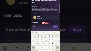TapSwap code Sei Network Ambassador Challenge | Part 3