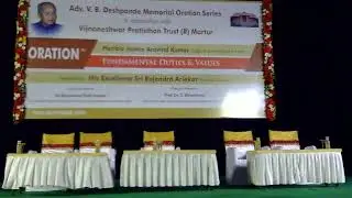 Oration - Fundamental Duties & Values by Hon'ble Justice Aravind Kumar, Judge Supreme Court of India