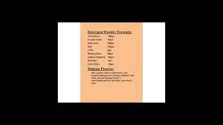 Detergent Powder Formula
