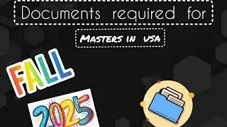 Documents Required For Masters.!! #fall2025 #usa