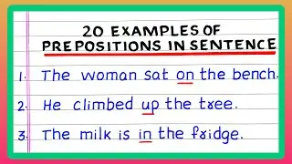 20 Examples of Preposition Sentences | Examples of Preposition Sentences