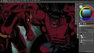 Coloring an Ed McGuinness drawing