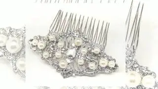 Lovely Pearl & Rhinestone Bridal Hair Comb - 