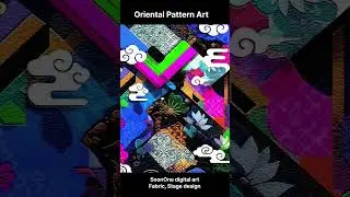 Oriental Pattern 오리엔털 무늬 - SoonOne digital art #shorts