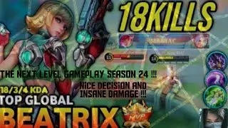 Maniac !!! Beatrix Gameplay Top Global || Best Build New Season 24 - Mobile Legends