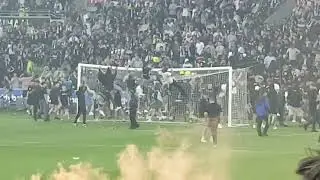 A-League 17 December 2022 Melbourne City Melbourne Victory Pitch Invasion AAMI Park