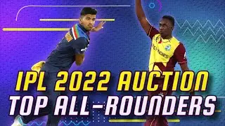 IPL 2022 Auction: Top All-rounders ft. DJ Bravo & Washington Sundar