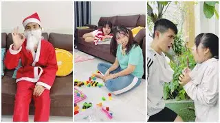 SH - Unlucky Santa Claus and 2 mischievous sisters || Nerf gun boy 🔫🎅🏻 Tiktok funny video #shorts