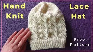 How to hand knit a lace hat with the magic loop &mdash; free pattern