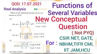 Csir Net | Gate | IIT JAM | NBHM | Real Analysis Solution QOD 17.07.2021 | SUDIP KUMAR | by PMA