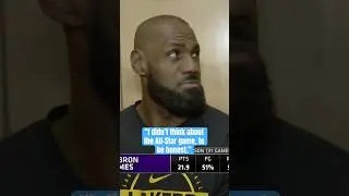 LeBron on if he thought he might miss ASG 🤔