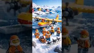 LEGO Explorers in the Frozen Arctic ❄️🐺 | Mini World #Shorts