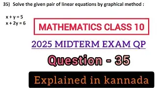 solve the given pair of linear equations by graphical method x+y=5 x+2y=6