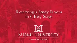 How to Reserve a Study Room