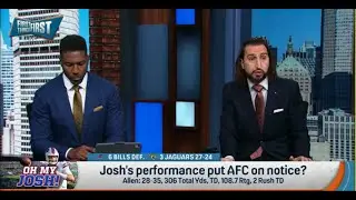 FIRST THINGS FIRST | Nick Wright DOWNPLAYS Josh Allen And The Buffalo Bills WIN | NFL