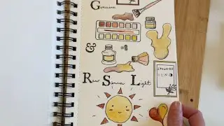 Watercolor swatch book, testing Daniel Smith watercolor paint (pages 7-9) with a dot card #artshorts