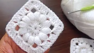 EASY CROCHET! 🥰🌸How to crochet agranny square for beginners / Step by Step crochet tutorial