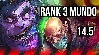 MUNDO vs SINGED (TOP) | Rank 3 Mundo, Legendary, 400+ games | BR Challenger | 14.5
