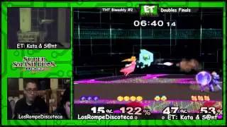 [THT] ET| Kata/ET| Sant (Samus/Shiek) VS NG|Excel_Zero / Hawk (Peach/Fox)  Melee Doubles